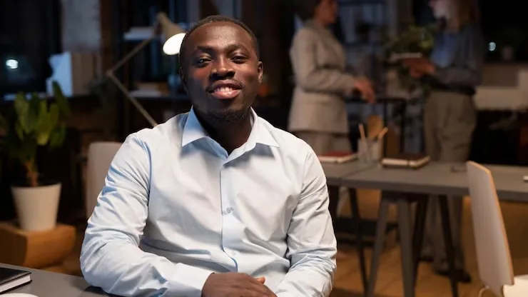 A businessman at work in an office — an article about AI for Nigerian accounting firms
