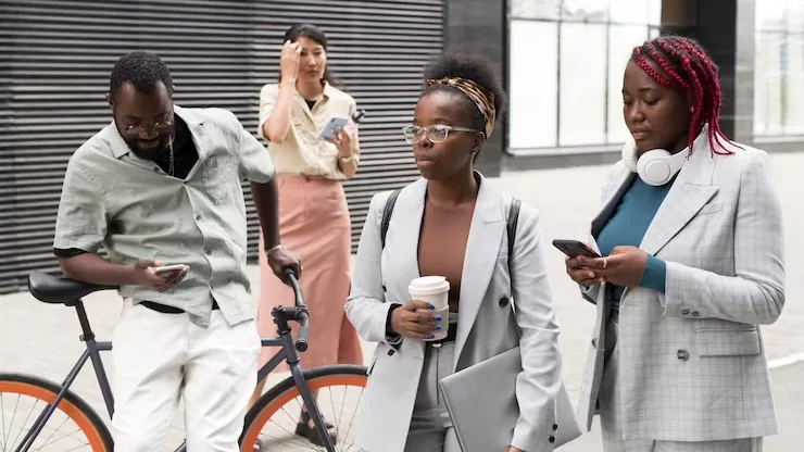 Business colleagues working in an office — an article about customer acquisition system