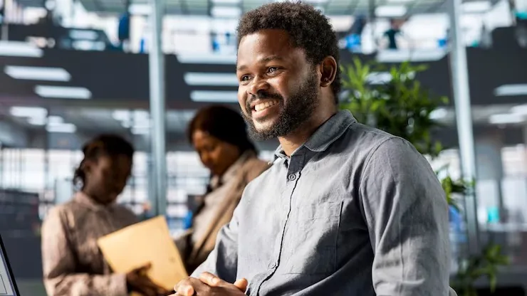 A manager working in an office — an article about lead generation website