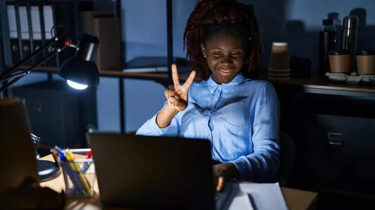 An African businesswoman working in an office — how to get your website on Google