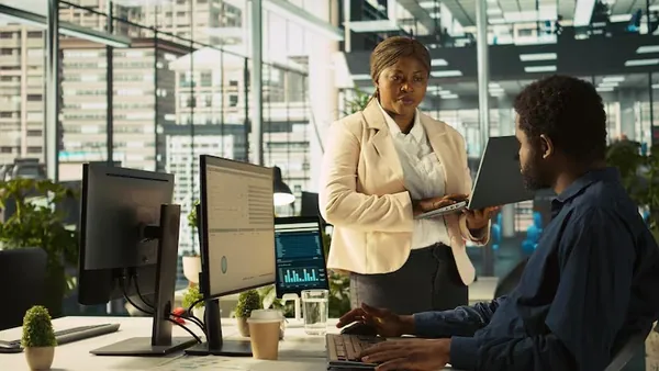 A manager working in an office — how to measure digital transformation