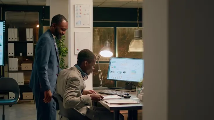 A manager in a meeting in an office — an article about technology roadmap for Nigerian startups