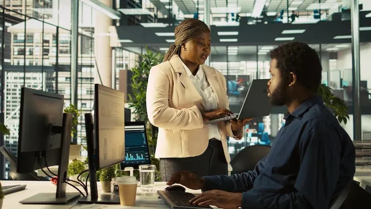 A manager working in an office — an article about technology solutions for Nigerian hospitals